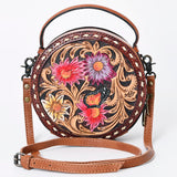 American Darling Canteen Hand Tooled Genuine Leather Women Bag W.
