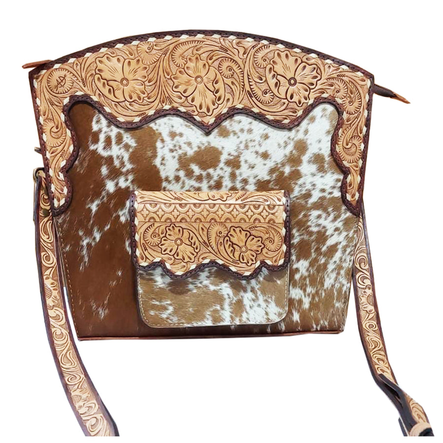 GIBGX1351 American Darling Messenger Genuine W. Leather Women Bag – by Hilason – Cowboy and equestrian accessories
