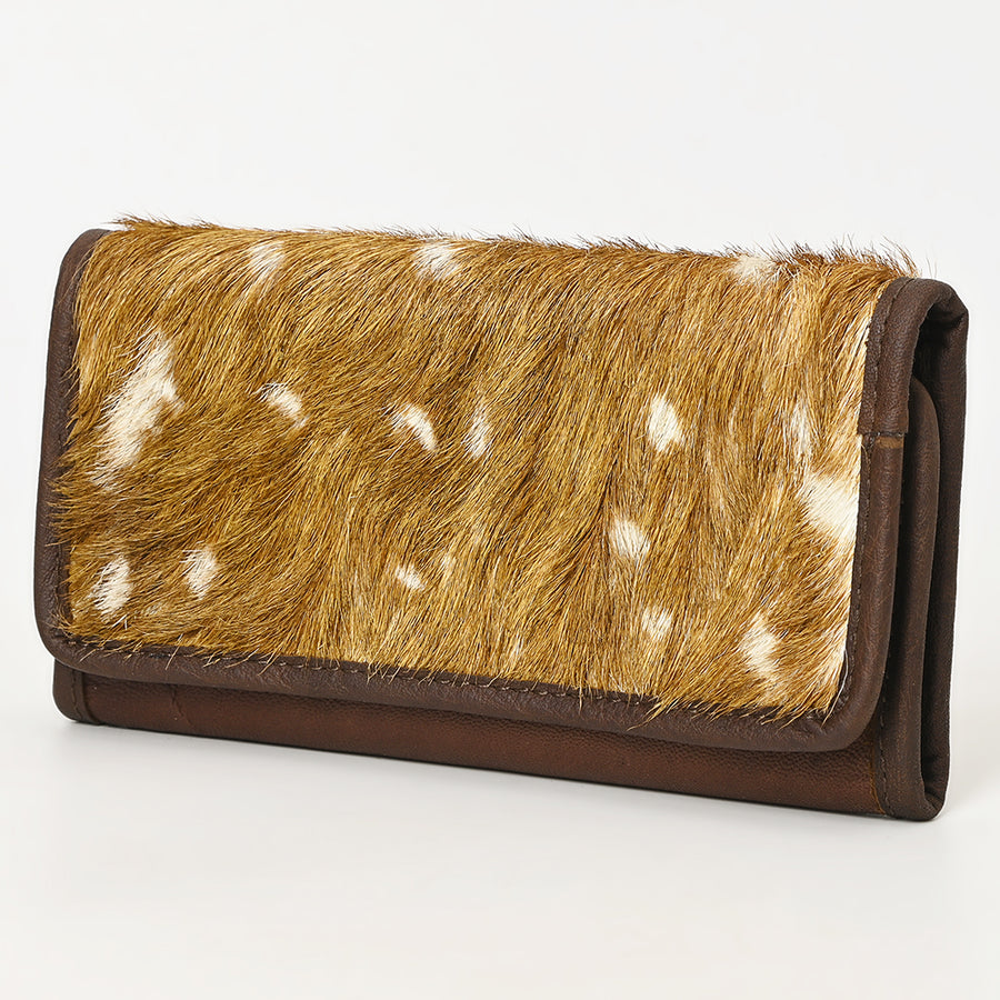 American Darling Hair-On Cowhide Genuine Leather Western Wallet Bag - Uhorse