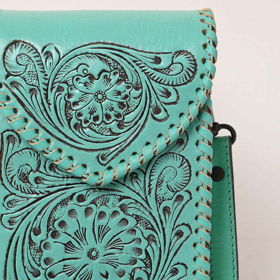 American Darling Cell Phone Holder Hand Tooled Genuine Leather Western Women Bag Handbag Purse | Travel Bags College Casual