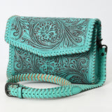 Wallet Beautifully Hand Tooled Genuine Leather women bag western handbag purse