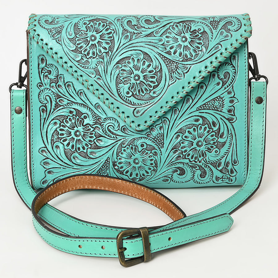 American Darling Envelope Hand Tooled Genuine Leather Western Women Bag Handbag Purse | for Cute