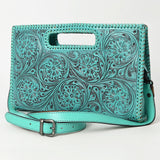 American Darling Clutch Hand Tooled Genuine Leather women bag western handbag purse