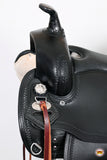 Hilason Western Horse Wide Gullet Trail BlackAmerican Leather Saddle