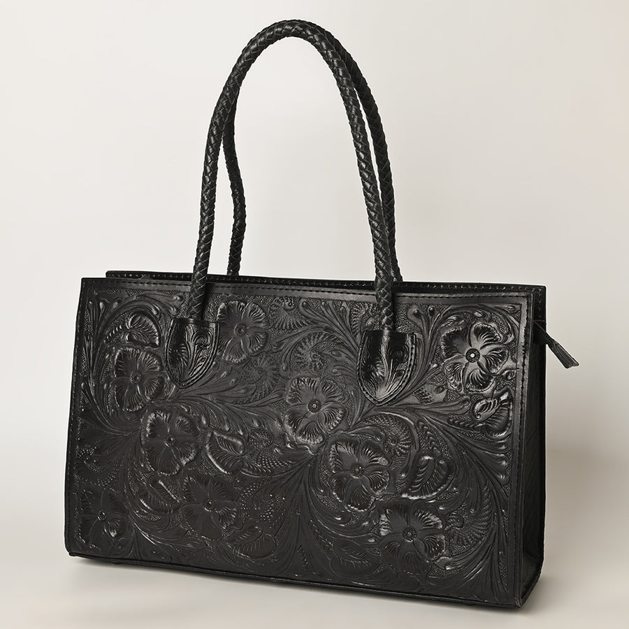 OHLAY KBG319A TOTE Hand Tooled Genuine Leather women bag western by Hilason – Cowboy and equestrian accessories