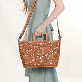 OHLAY KBG324B TOTE Hand Tooled Genuine Leather women bag western handbag purse