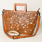 OHLAY KBG324B TOTE Hand Tooled Genuine Leather women bag western handbag purse