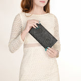 OHLAY WALLET Hand Tooled Genuine Leather women bag western handbag