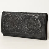 OHLAY WALLET Hand Tooled  Genuine Leather women bag western handbag purse