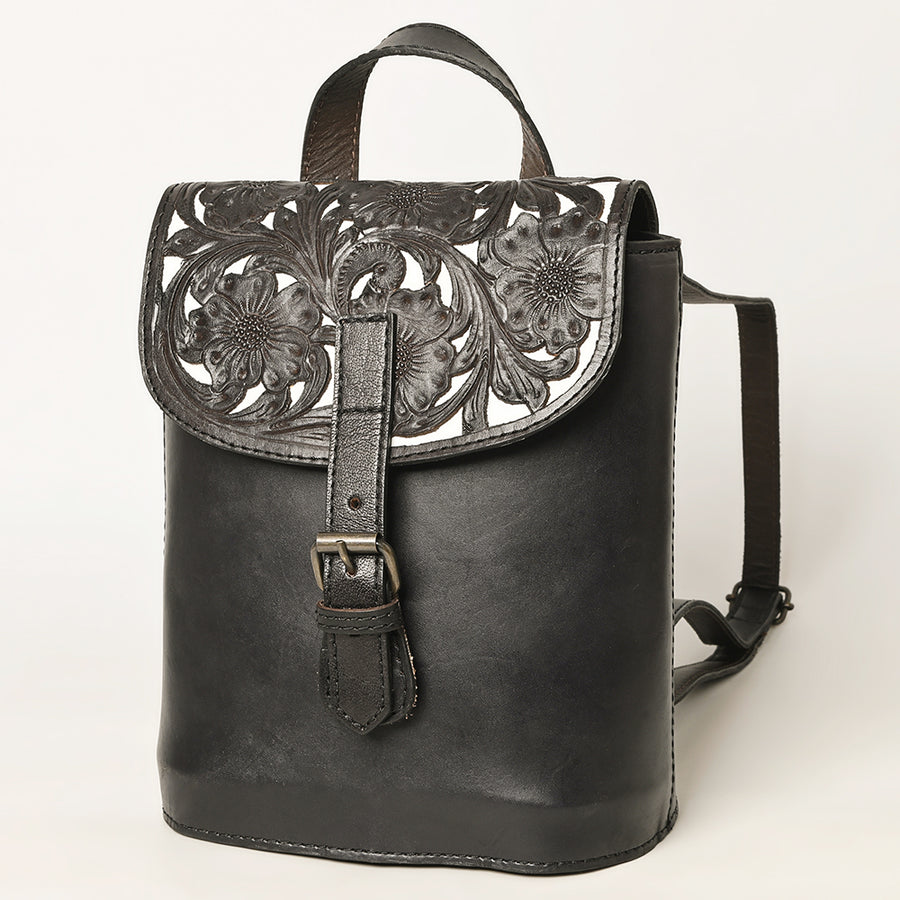 OHLAY KBG330 Backpack Hand Tooled Genuine Leather women bag western by Hilason – Cowboy and equestrian accessories