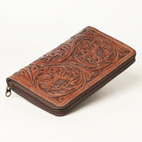 OHLAY WALLET Hand Tooled  Genuine Leather women bag western handbag purse