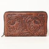 OHLAY WALLET Hand Tooled  Genuine Leather women bag western handbag purse