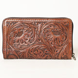 OHLAY WALLET Hand Tooled  Genuine Leather women bag western handbag purse