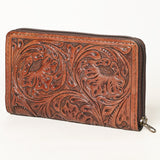 OHLAY WALLET Hand Tooled  Genuine Leather women bag western handbag purse