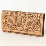 OHLAY WALLET Hand Tooled  Genuine Leather women bag western handbag purse