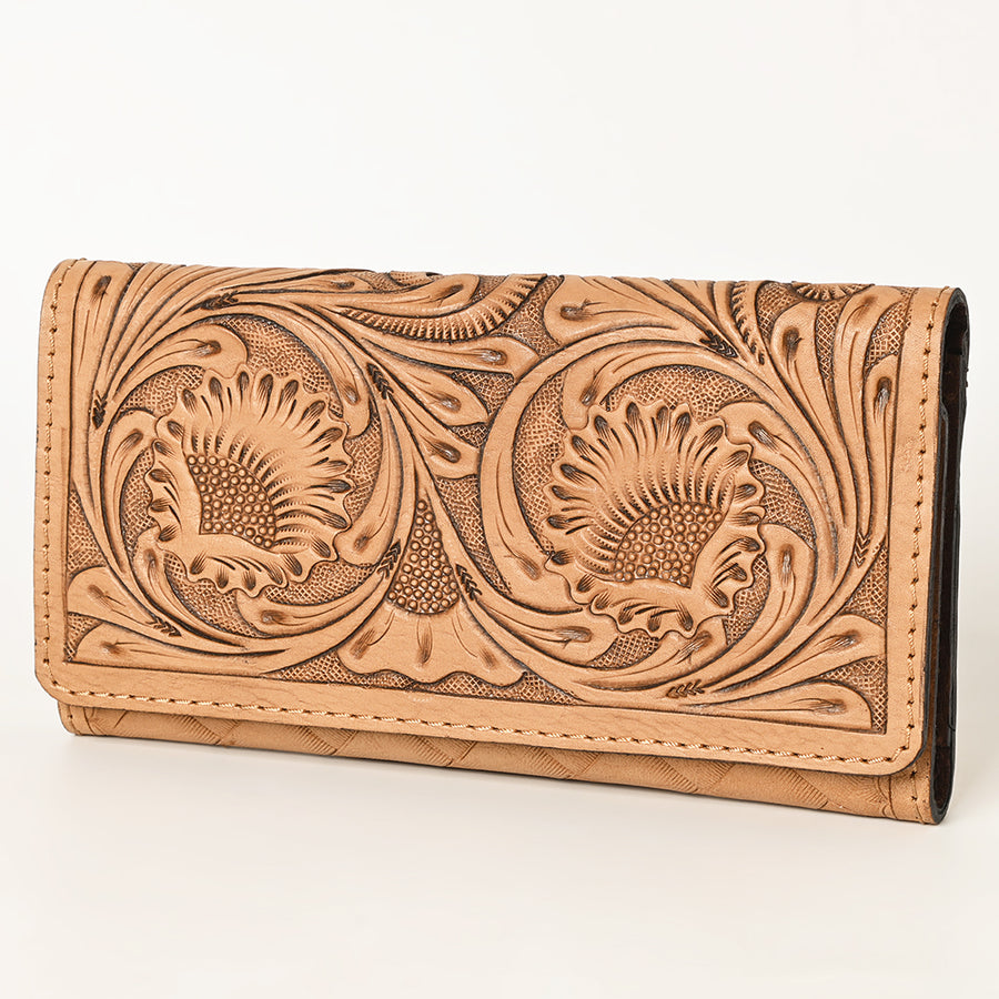 OHLAY WALLET Hand Tooled Genuine Leather women bag western handbag purse - Uhorse