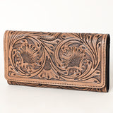 OHLAY WALLET Hand Tooled  Genuine Leather women bag western handbag purse