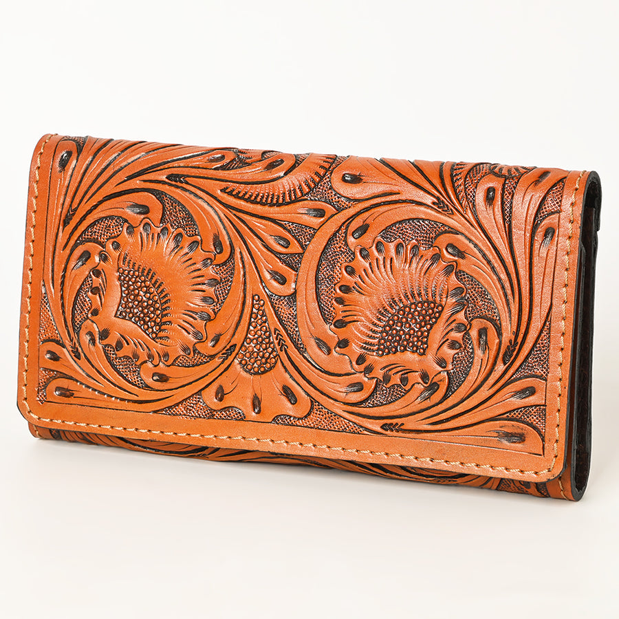 OHLAY WALLET Hand Tooled Genuine Leather women bag western handbag purse - Uhorse