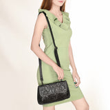 OHLAY Wallet Hand Tooled Genuine Leather Women Bag Western Handbag Purse | Womens Handbags |Leather Belt for Summer