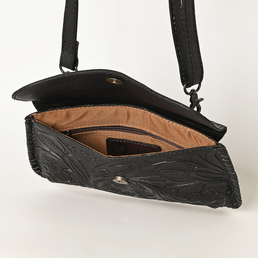 OHLAY Wallet Hand Tooled Genuine Leather Women Bag Western Handbag Purse | Womens Handbags |Leather Belt for Summer