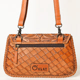 OHLAY Wallet Hand Tooled Genuine Leather Women Bag Western Handbag Purse | Womens Handbags |Leather Belt for Summer