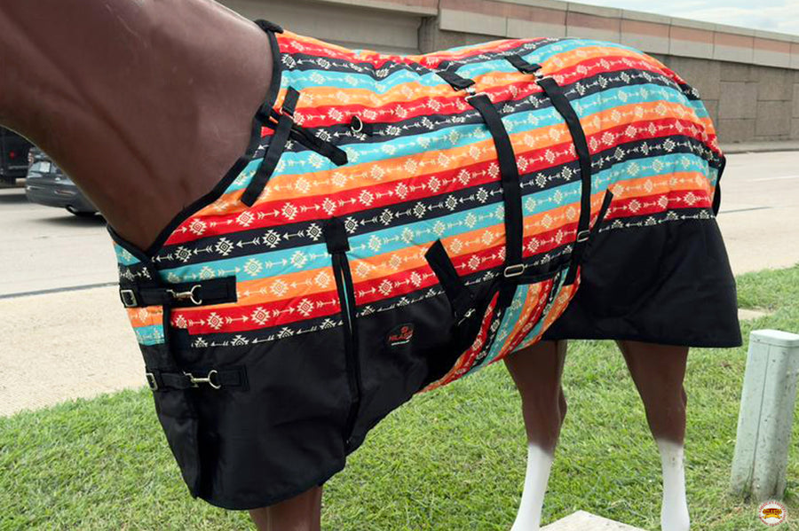 HILASON 1200D Winter Waterproof Poly Horse Blanket Belly Wrap | Turnout Blankets for Horses