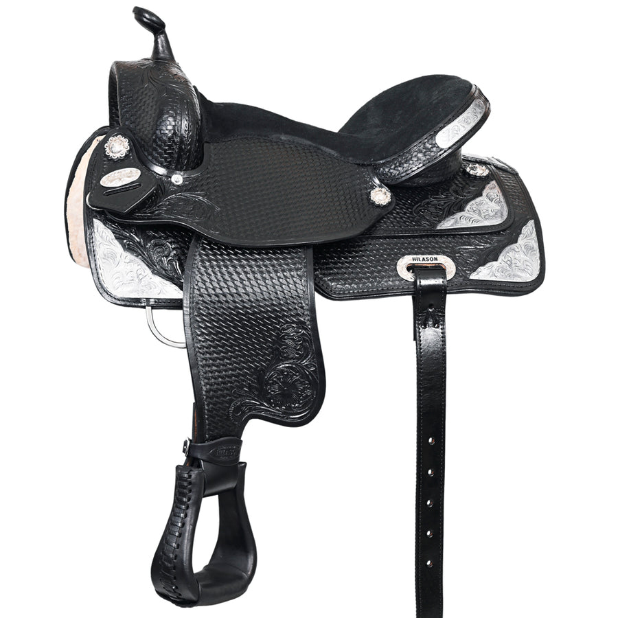17 In Hilason Western Horse Treeless Trail Barrel American Leather Saddle - Uhorse