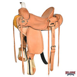 HILASON Western Horse Saddle American Leather Ranch Roping Trail Tan | Hand Tooled Wade & For Horses
