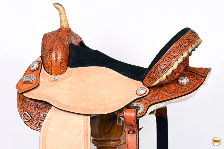 HILASON Flex Tree Western Horse Saddle American Leather Trail Barrel Racing | for Horses