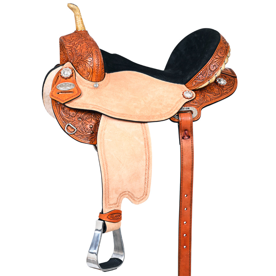 16 In Flex Tree Western Horse Saddle American Leather Trail Barrel Racing - Uhorse
