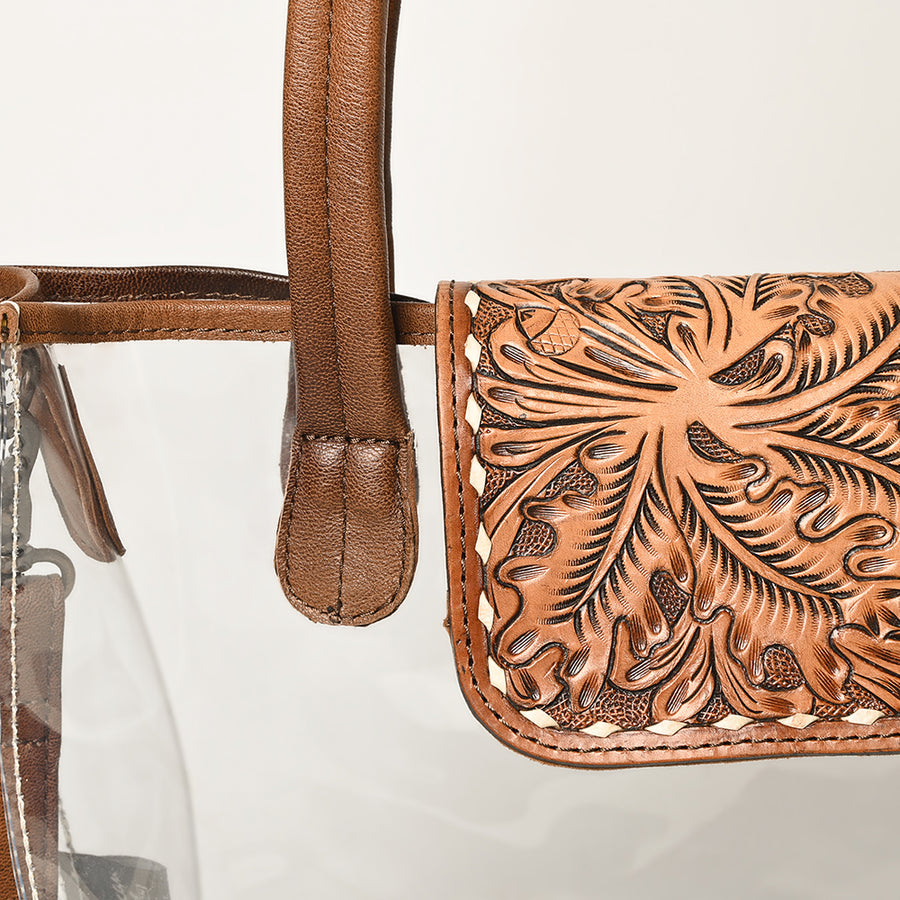 American Darling Clear Bag Full Grain Genuine Leather Western Women Handbag Purse | for Cute Travel