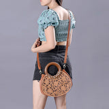 ADBG1227 American Darling Hand Tooled Genuine Leather Women Bag Western Handbag Purse