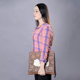 American Darling Briefcase Hand Tooled Genuine Leather Women Bag Western Handbag Purse