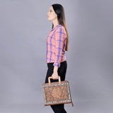 American Darling Briefcase Hand Tooled Genuine Leather Women Bag Western Handbag Purse