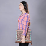 American Darling Briefcase Hand Tooled Genuine Leather Women Bag Western Handbag Purse