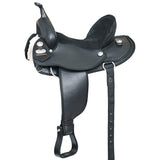 Hilason Horse Trail Pleasure Endurance Synthetic Saddle Black - Hilason