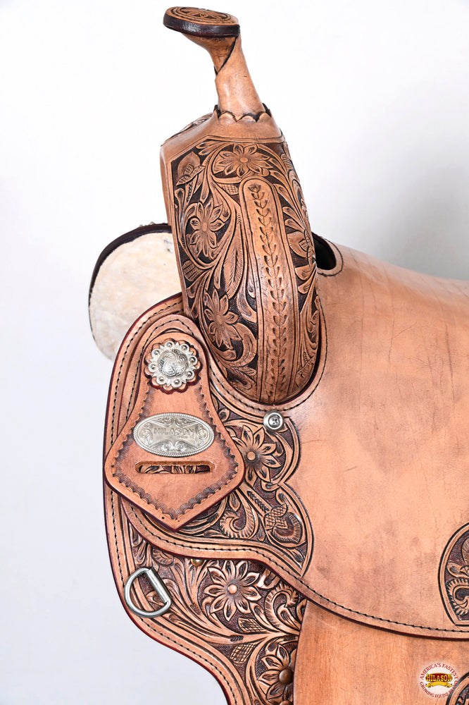 HILASON Western Horse Barrel Trail Saddle Pleasure & Endurance Riding Brown