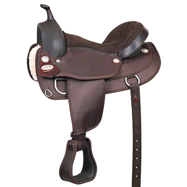 Hilason Flex Tree Western Horse Saddle Cordura Synthetic Trail and Pleasure - Hilason