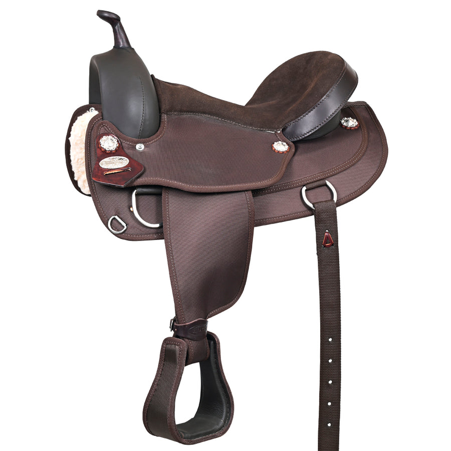 Hilason Flex Tree Western Horse Saddle Cordura Synthetic Trail and Pleasure - Hilason