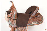 Hilason Western Horse Trail Barrel Racing American Leather Saddle Brown