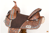 Hilason Western Horse Trail Barrel Racing American Leather Saddle Brown