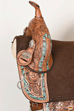 Hilason Western Horse Trail Barrel Racing American Leather Saddle Brown