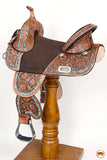 Hilason Western Horse Trail Barrel Racing American Leather Saddle Brown