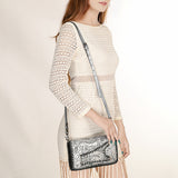 American Darling Clutch Hand Tooled Genuine Leather Women Bag Western Handbag Purse