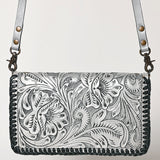 American Darling Clutch Hand Tooled Genuine Leather Women Bag Western Handbag Purse