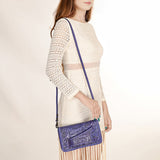 American Darling Clutch Hand Tooled Genuine Leather Women Bag Western Handbag Purse
