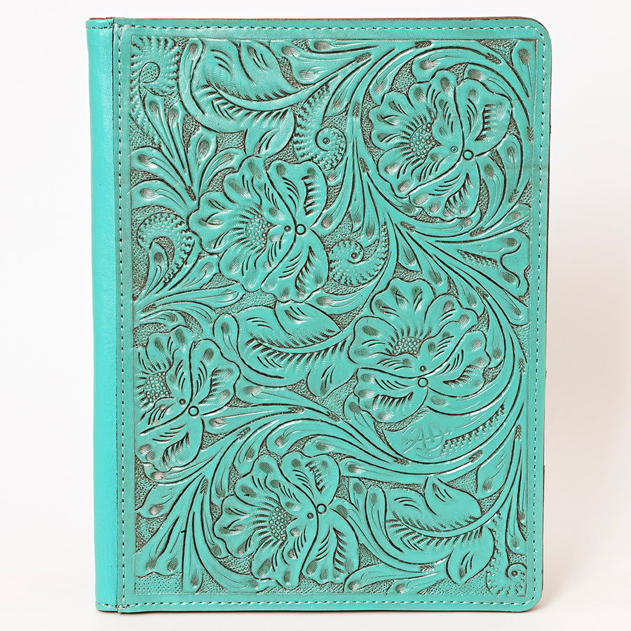 American Darling Western Portfolio Bag – Hand-Tooled Floral Carved Genuine Leather Organizer Case for Work, Travel & Daily Use