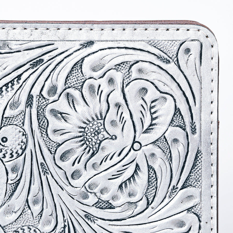 American Darling Western Portfolio Bag – Hand-Tooled Floral Carved Genuine Leather Organizer Case for Work, Travel & Daily Use