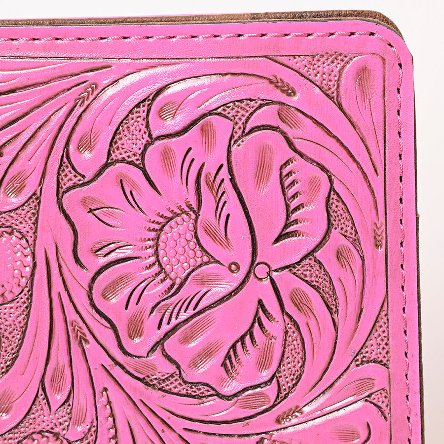 American Darling Western Portfolio Bag – Hand-Tooled Floral Carved Genuine Leather Organizer Case for Work, Travel & Daily Use