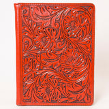 American Darling Western Portfolio Bag – Hand-Tooled Floral Carved Genuine Leather Organizer Case for Work, Travel & Daily Use